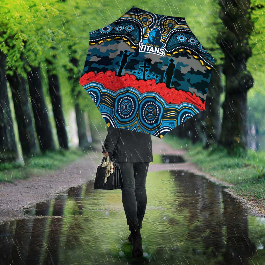 ANZAC Day Gold Coast Titans Umbrella Military Memorial Aboriginal Indigenous Art