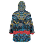 ANZAC Day Gold Coast Titans Wearable Blanket Hoodie Military Memorial Aboriginal Indigenous Art