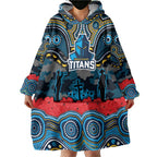 ANZAC Day Gold Coast Titans Wearable Blanket Hoodie Military Memorial Aboriginal Indigenous Art