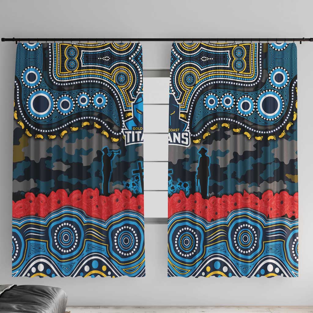 ANZAC Day Gold Coast Titans Window Curtain Military Memorial Aboriginal Indigenous Art