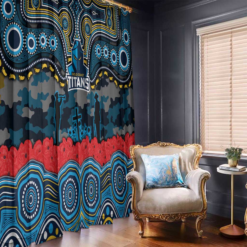ANZAC Day Gold Coast Titans Window Curtain Military Memorial Aboriginal Indigenous Art