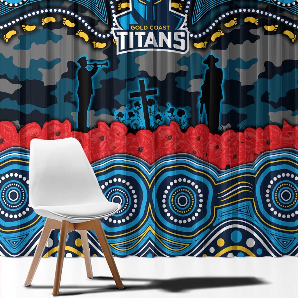 ANZAC Day Gold Coast Titans Window Curtain Military Memorial Aboriginal Indigenous Art