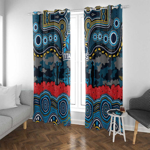 ANZAC Day Gold Coast Titans Window Curtain Military Memorial Aboriginal Indigenous Art