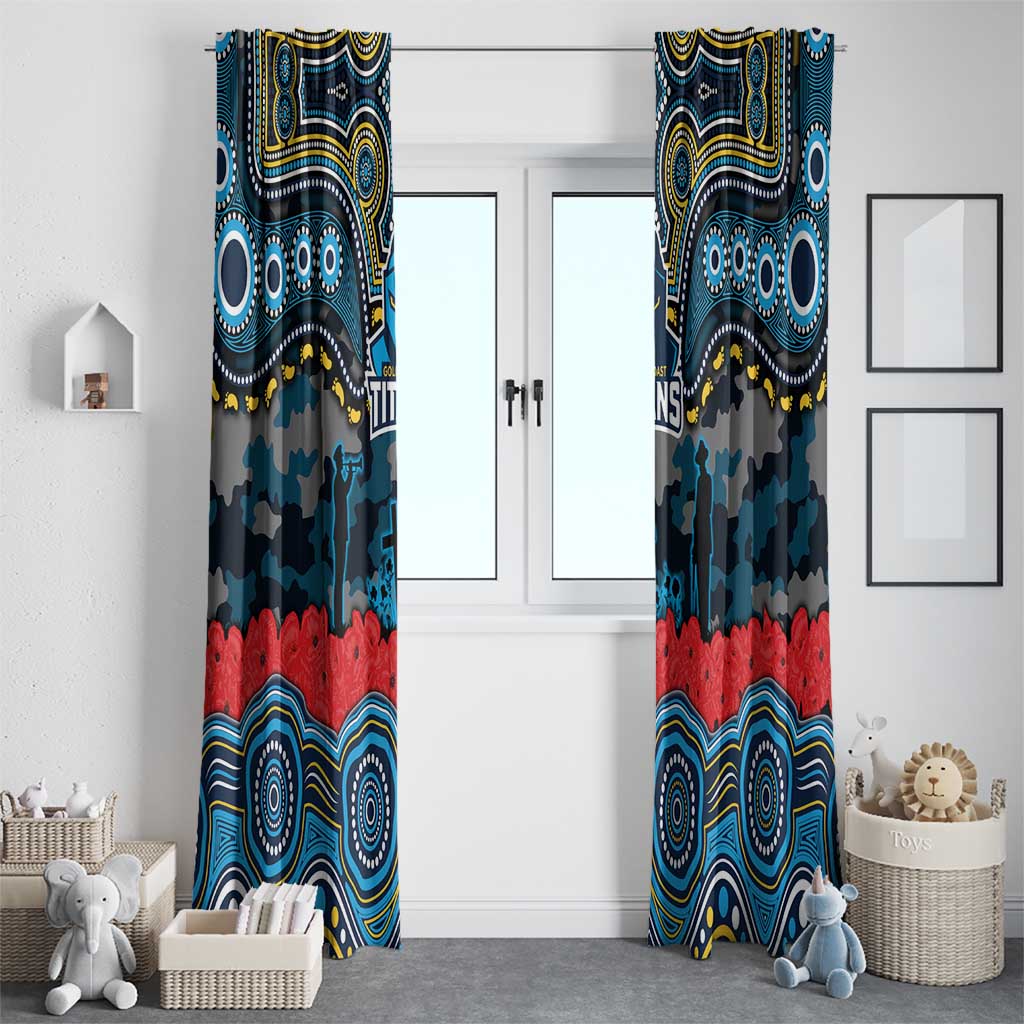 ANZAC Day Gold Coast Titans Window Curtain Military Memorial Aboriginal Indigenous Art