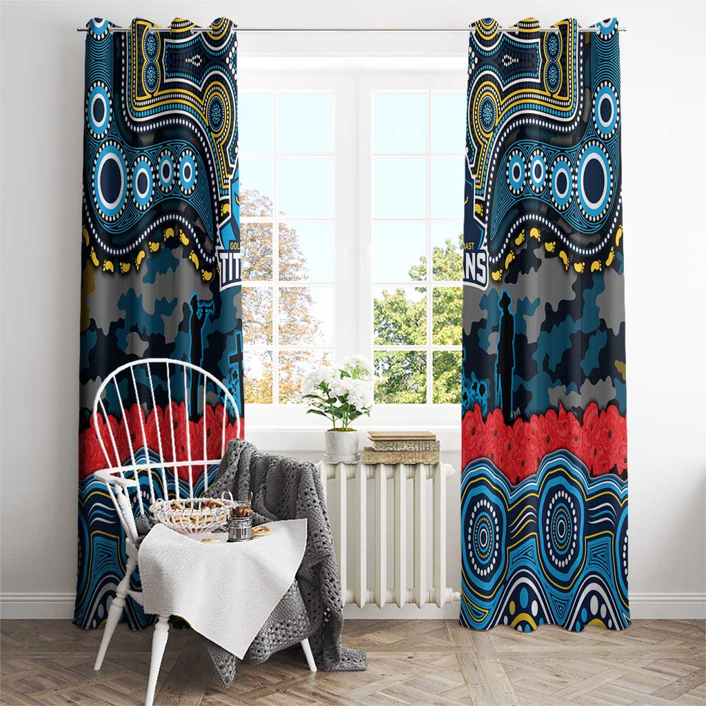 ANZAC Day Gold Coast Titans Window Curtain Military Memorial Aboriginal Indigenous Art