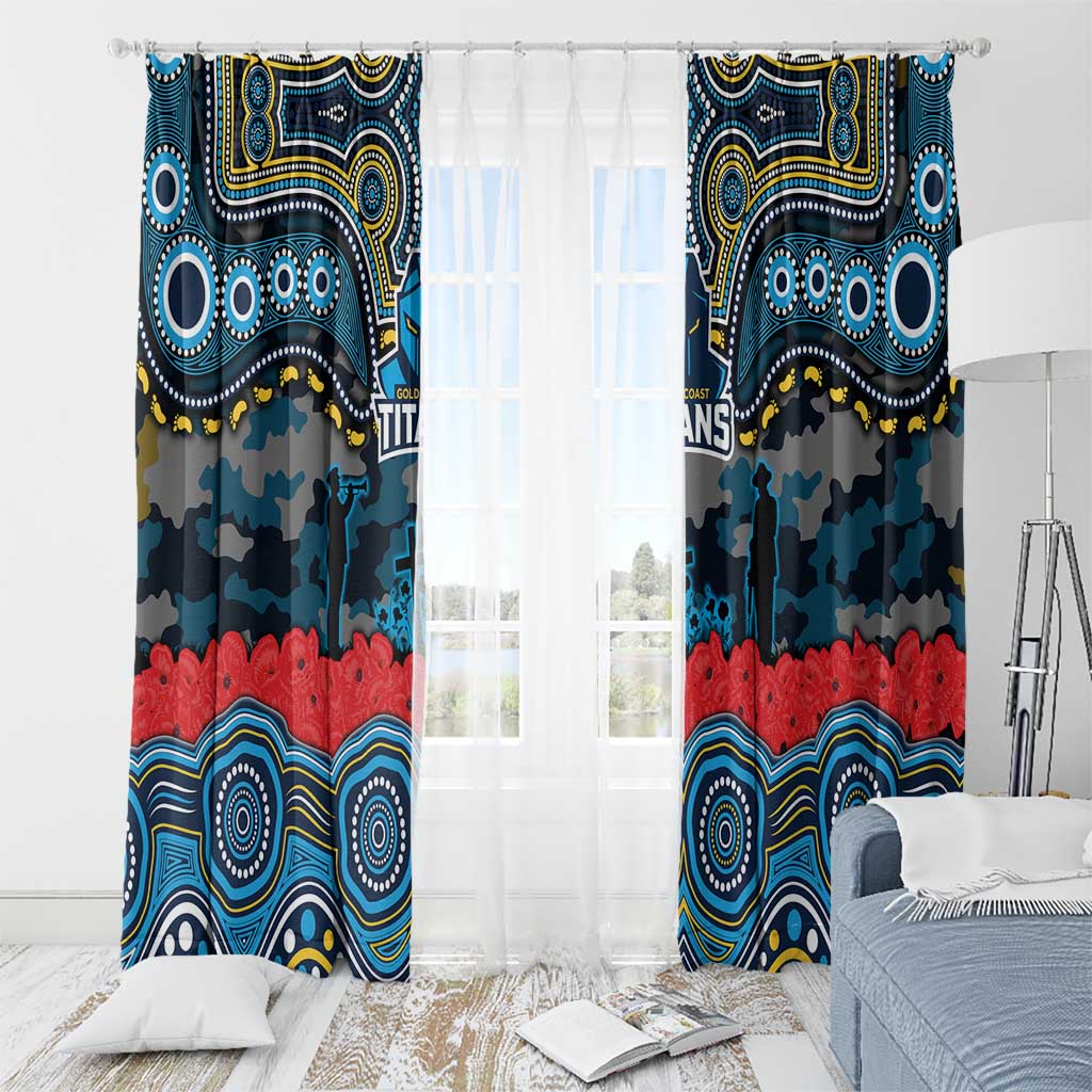 ANZAC Day Gold Coast Titans Window Curtain Military Memorial Aboriginal Indigenous Art