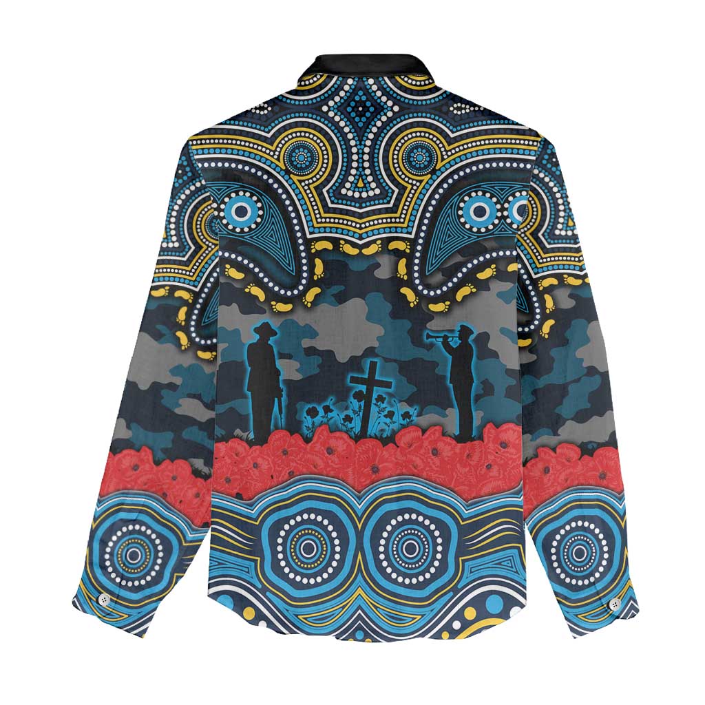 ANZAC Day Gold Coast Titans Women Casual Shirt Military Memorial Aboriginal Indigenous Art