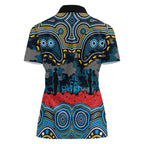 ANZAC Day Gold Coast Titans Women Polo Shirt Military Memorial Aboriginal Indigenous Art