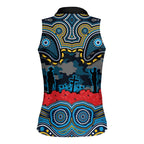 ANZAC Day Gold Coast Titans Women Sleeveless Polo Shirt Military Memorial Aboriginal Indigenous Art