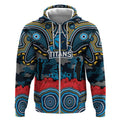 ANZAC Day Gold Coast Titans Zip Hoodie Military Memorial Aboriginal Indigenous Art