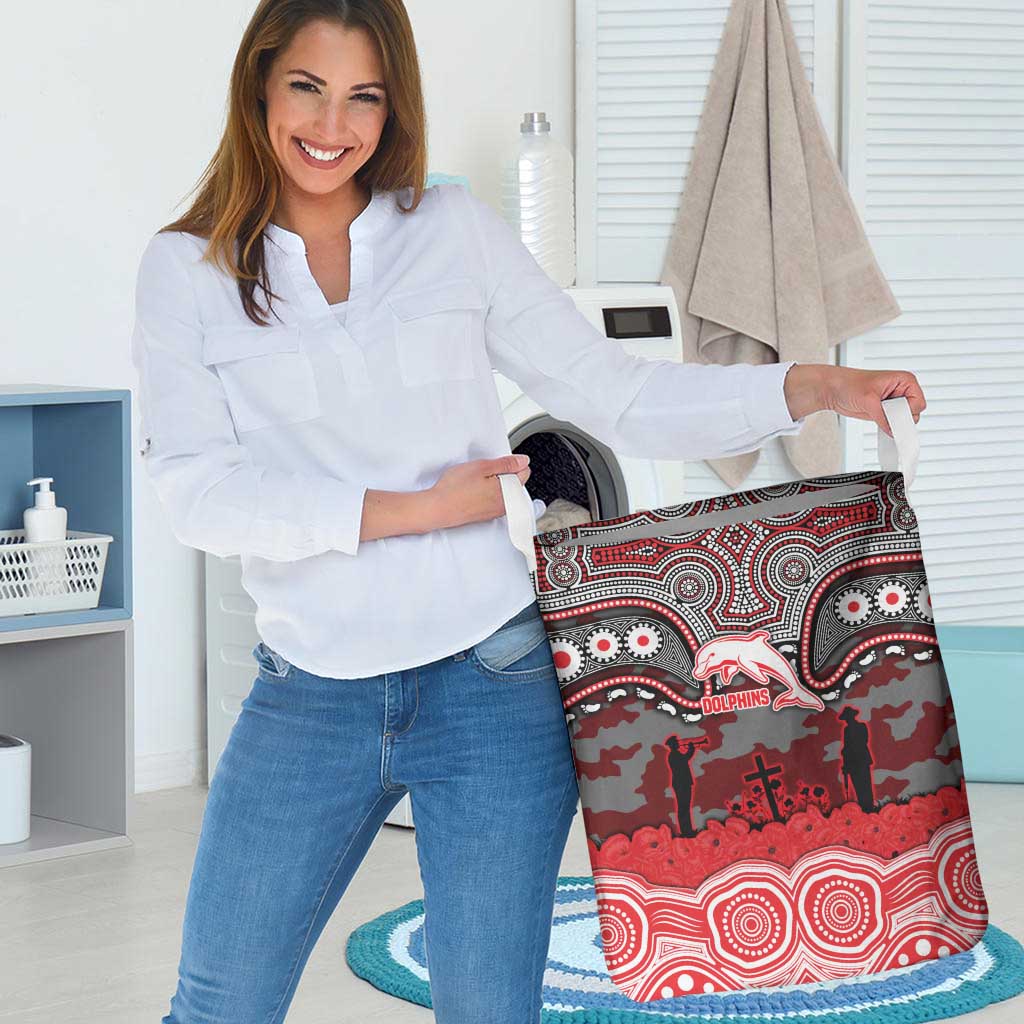 ANZAC Day Dolphins Laundry Basket Military Memorial Aboriginal Indigenous Art