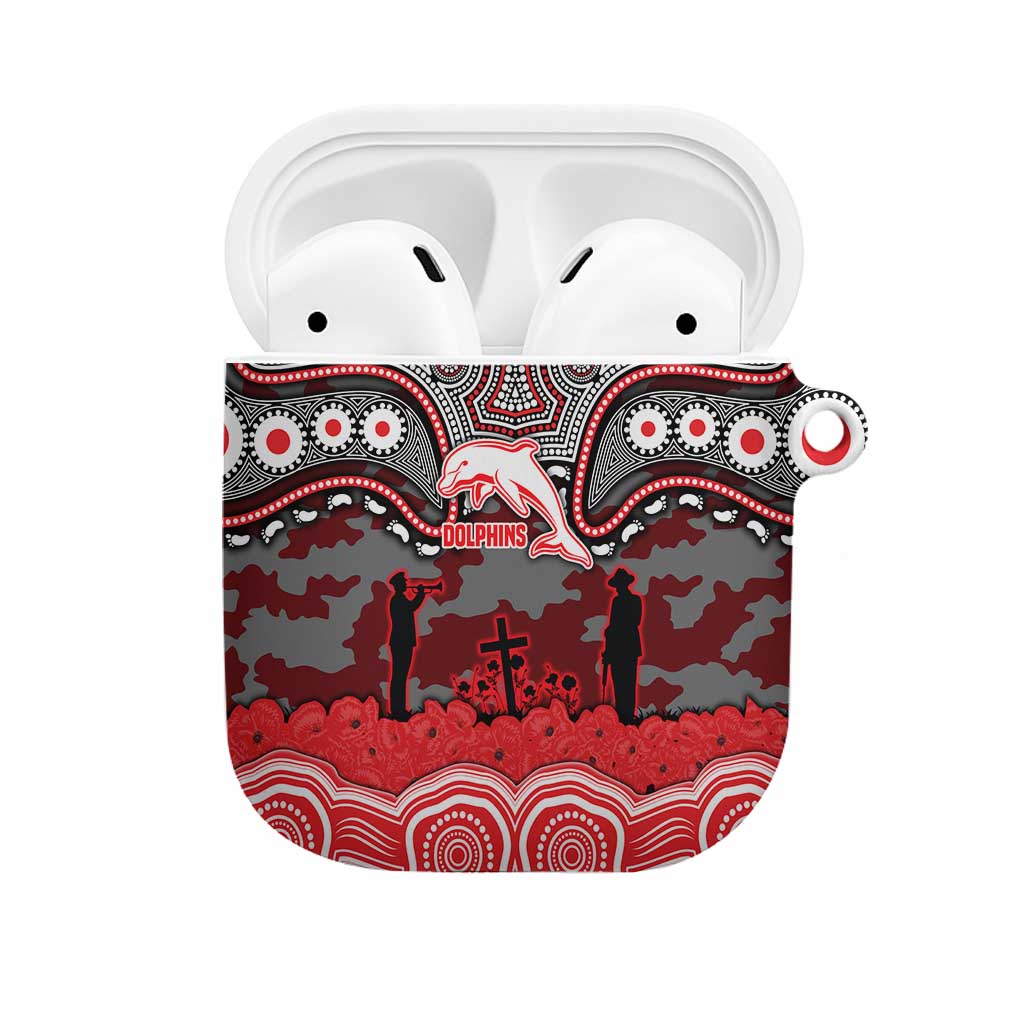 ANZAC Day Dolphins AirPods Case Military Memorial Aboriginal Indigenous Art