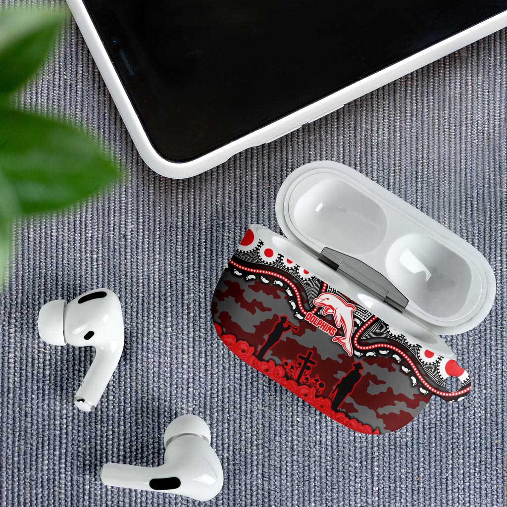 ANZAC Day Dolphins AirPods Case Military Memorial Aboriginal Indigenous Art