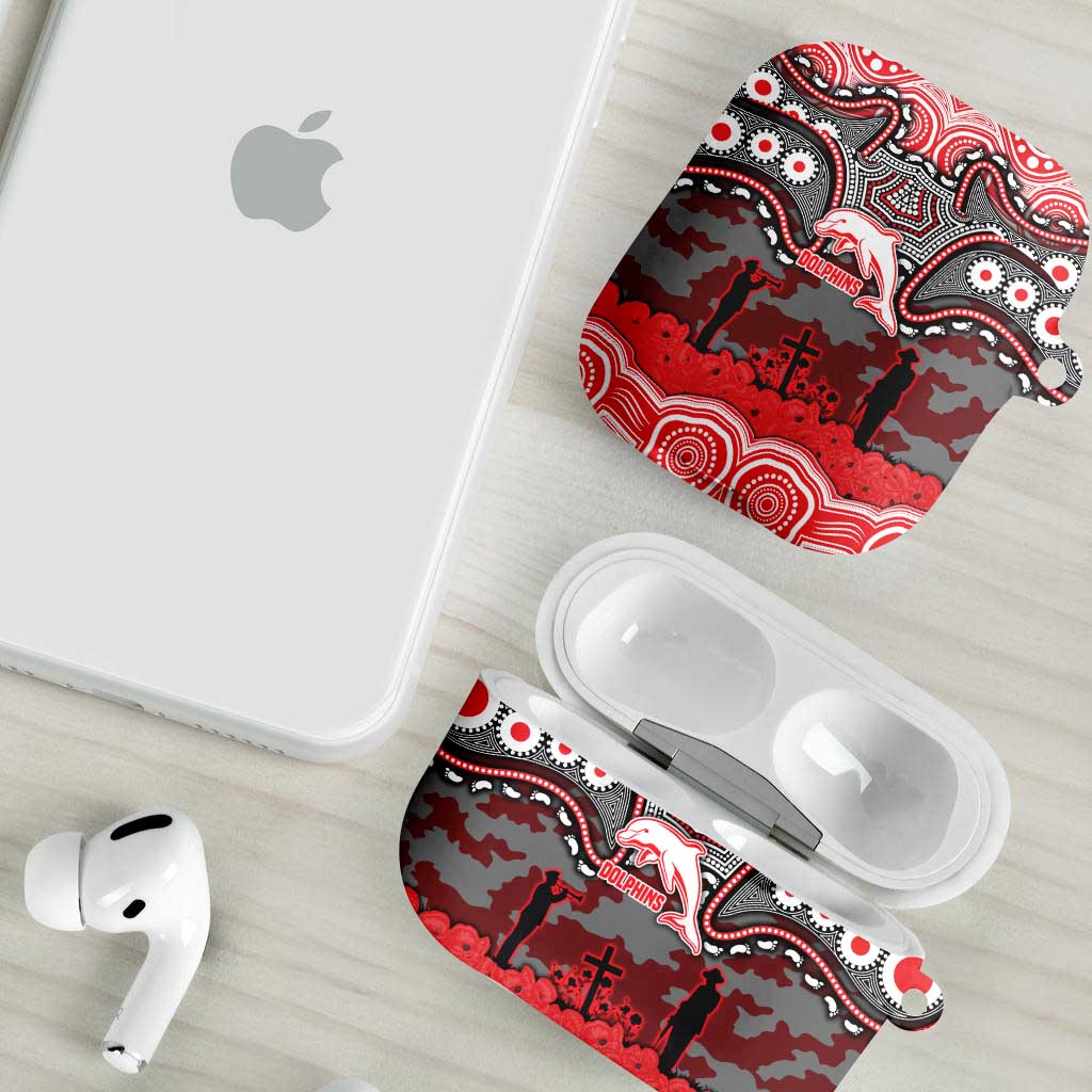 ANZAC Day Dolphins AirPods Case Military Memorial Aboriginal Indigenous Art