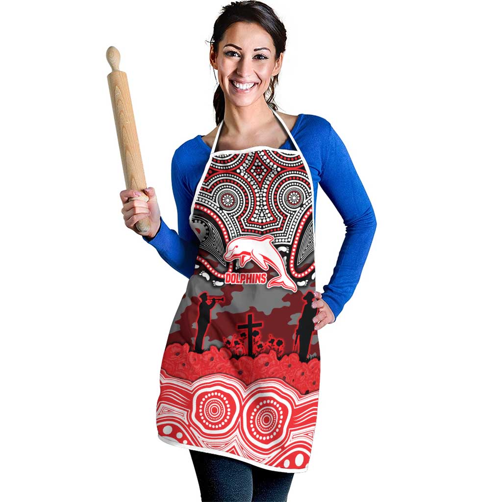 ANZAC Day Dolphins Apron Military Memorial Aboriginal Indigenous Art