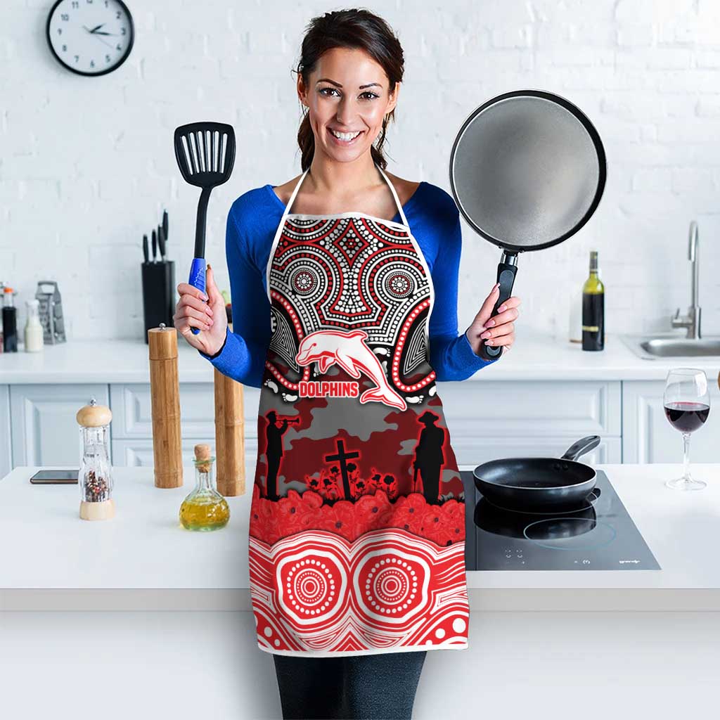 ANZAC Day Dolphins Apron Military Memorial Aboriginal Indigenous Art