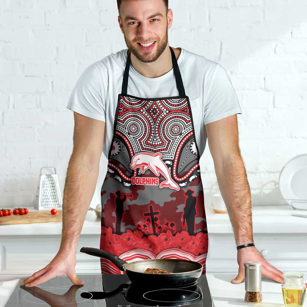 ANZAC Day Dolphins Apron Military Memorial Aboriginal Indigenous Art