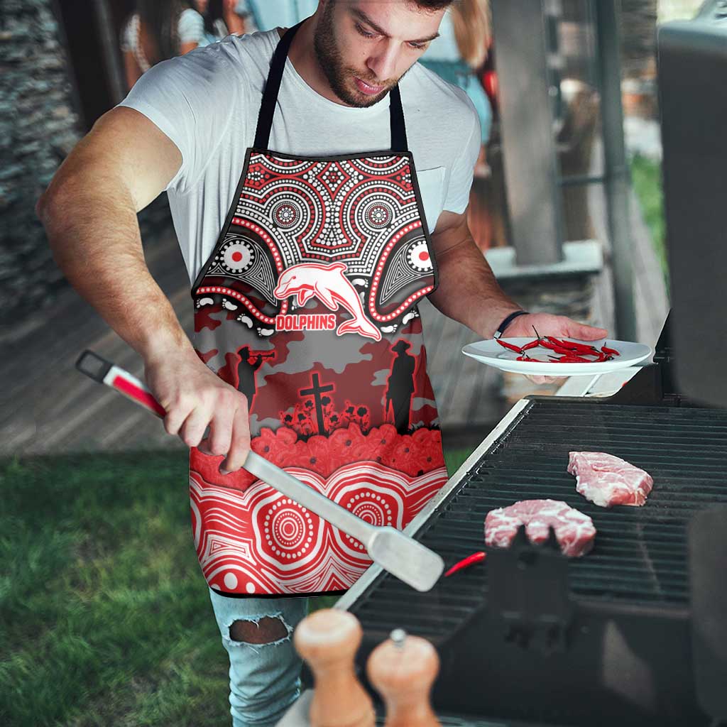 ANZAC Day Dolphins Apron Military Memorial Aboriginal Indigenous Art