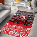 ANZAC Day Dolphins Area Rug Military Memorial Aboriginal Indigenous Art
