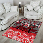 ANZAC Day Dolphins Area Rug Military Memorial Aboriginal Indigenous Art