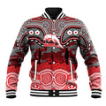 ANZAC Day Dolphins Baseball Jacket Military Memorial Aboriginal Indigenous Art