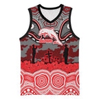 ANZAC Day Dolphins Basketball Jersey Military Memorial Aboriginal Indigenous Art