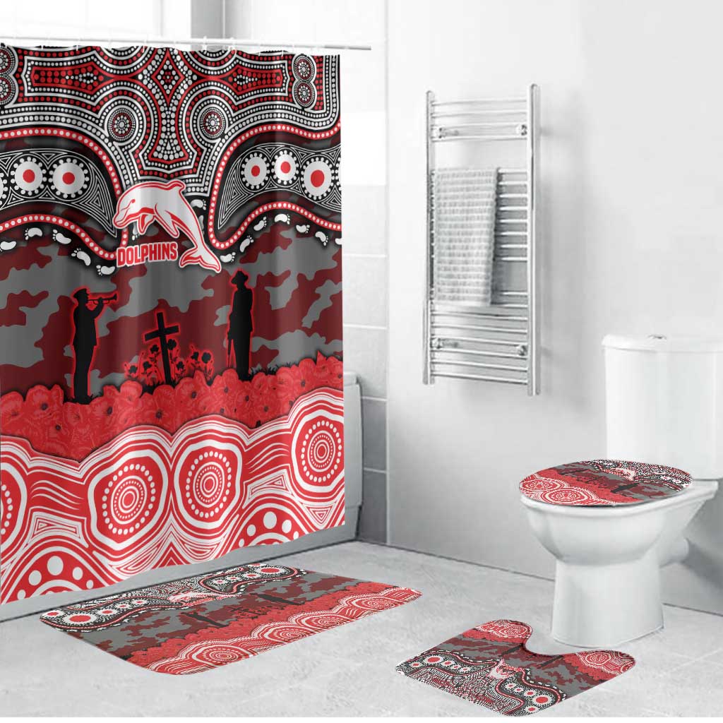 ANZAC Day Dolphins Bathroom Set Military Memorial Aboriginal Indigenous Art