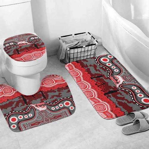 ANZAC Day Dolphins Bathroom Set Military Memorial Aboriginal Indigenous Art
