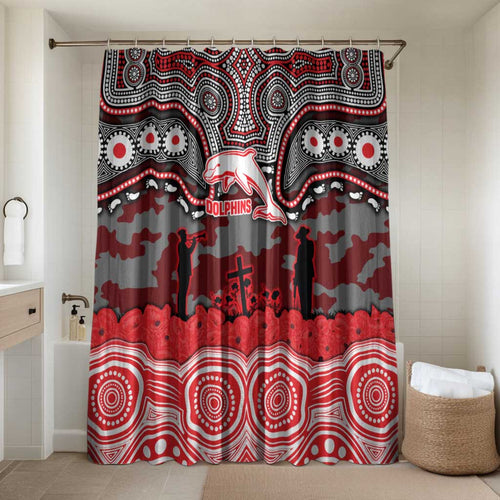 ANZAC Day Dolphins Bathroom Set Military Memorial Aboriginal Indigenous Art