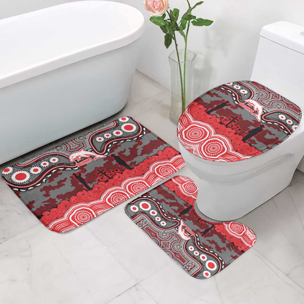 ANZAC Day Dolphins Bathroom Set Military Memorial Aboriginal Indigenous Art