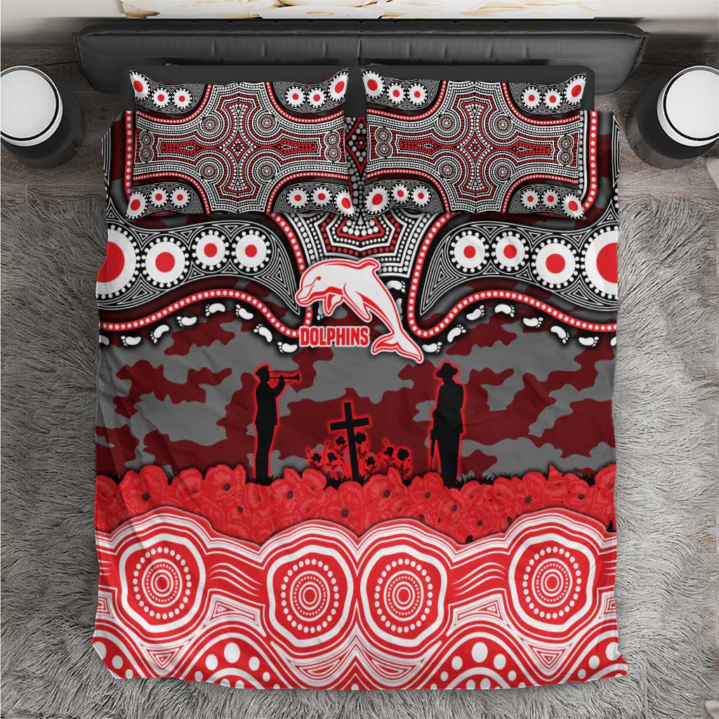 ANZAC Day Dolphins Bedding Set Military Memorial Aboriginal Indigenous Art