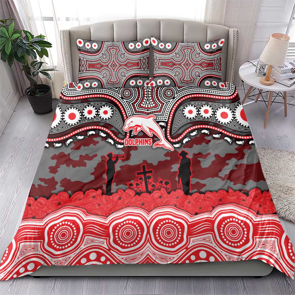 ANZAC Day Dolphins Bedding Set Military Memorial Aboriginal Indigenous Art