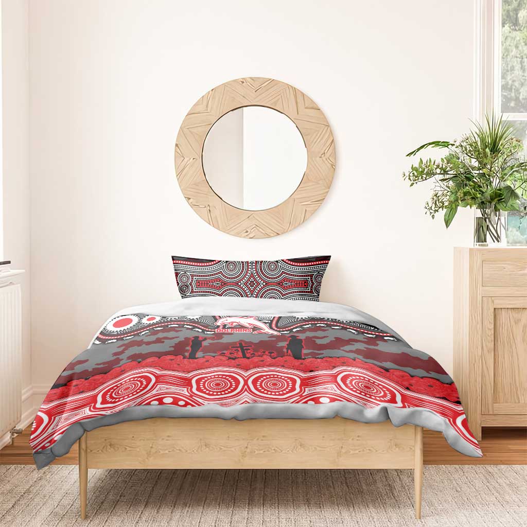 ANZAC Day Dolphins Bedding Set Military Memorial Aboriginal Indigenous Art