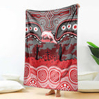 ANZAC Day Dolphins Blanket Military Memorial Aboriginal Indigenous Art