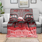 ANZAC Day Dolphins Blanket Military Memorial Aboriginal Indigenous Art