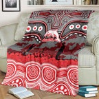 ANZAC Day Dolphins Blanket Military Memorial Aboriginal Indigenous Art