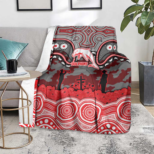 ANZAC Day Dolphins Blanket Military Memorial Aboriginal Indigenous Art