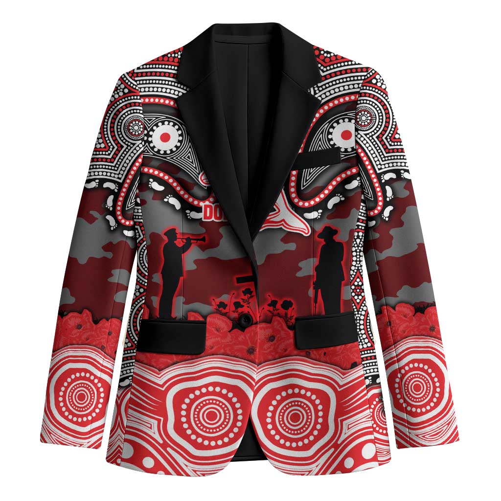 ANZAC Day Dolphins Blazer Military Memorial Aboriginal Indigenous Art
