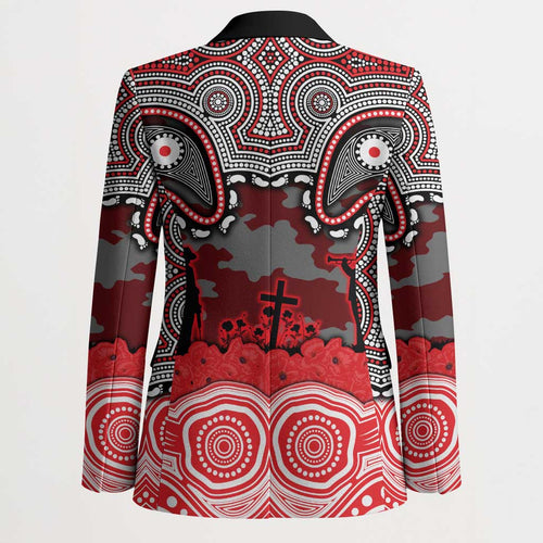 ANZAC Day Dolphins Blazer Military Memorial Aboriginal Indigenous Art