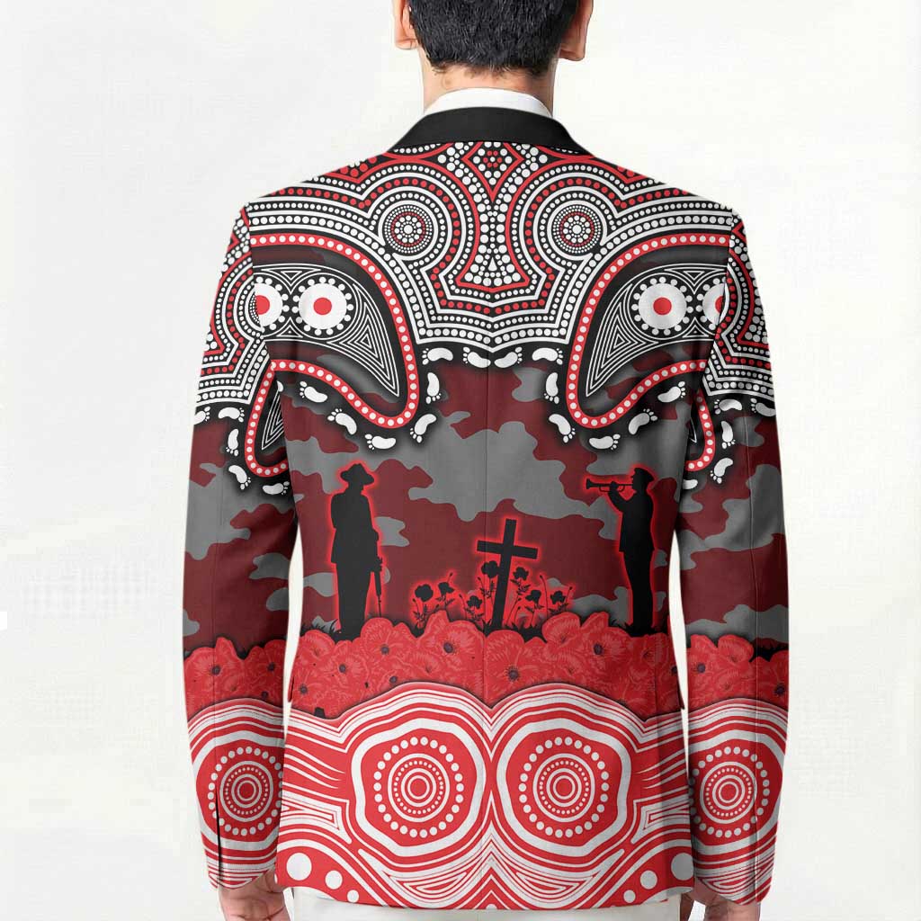 ANZAC Day Dolphins Blazer Military Memorial Aboriginal Indigenous Art