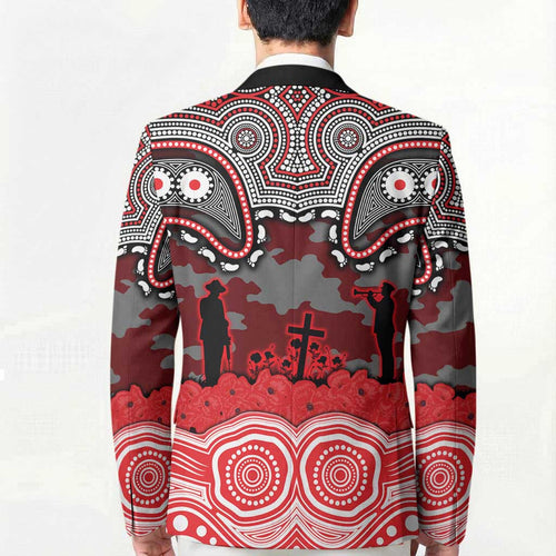 ANZAC Day Dolphins Blazer Military Memorial Aboriginal Indigenous Art