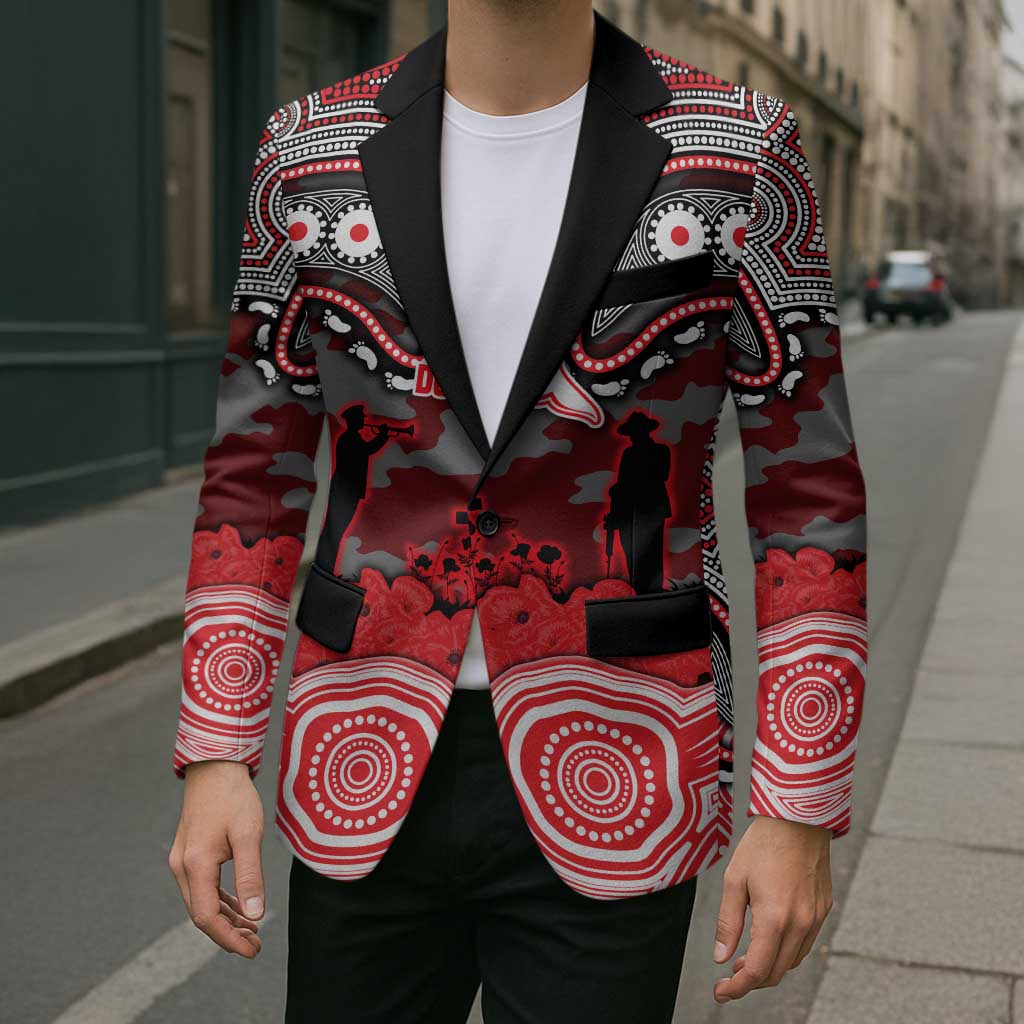 ANZAC Day Dolphins Blazer Military Memorial Aboriginal Indigenous Art