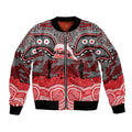 ANZAC Day Dolphins Bomber Jacket Military Memorial Aboriginal Indigenous Art