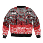 ANZAC Day Dolphins Bomber Jacket Military Memorial Aboriginal Indigenous Art