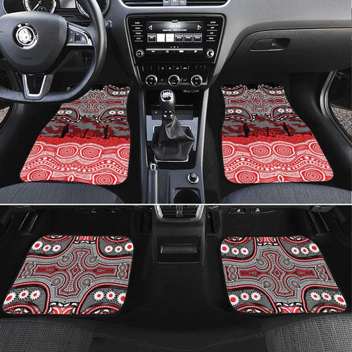ANZAC Day Dolphins Car Mats Military Memorial Aboriginal Indigenous Art