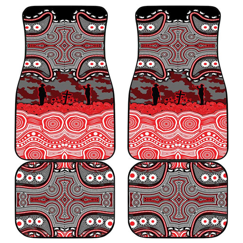ANZAC Day Dolphins Car Mats Military Memorial Aboriginal Indigenous Art