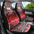 ANZAC Day Dolphins Car Seat Cover Military Memorial Aboriginal Indigenous Art