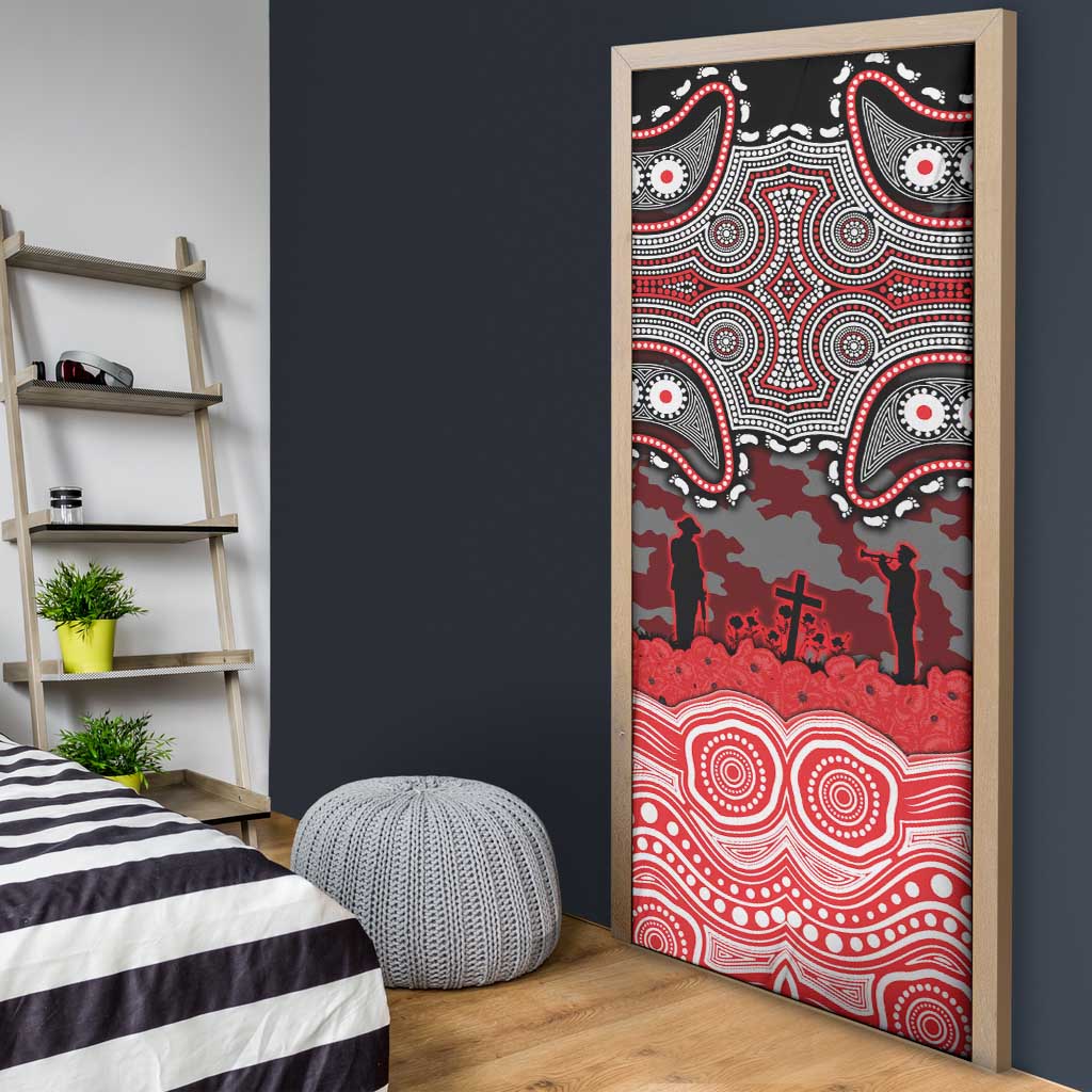 ANZAC Day Dolphins Door Cover Military Memorial Aboriginal Indigenous Art