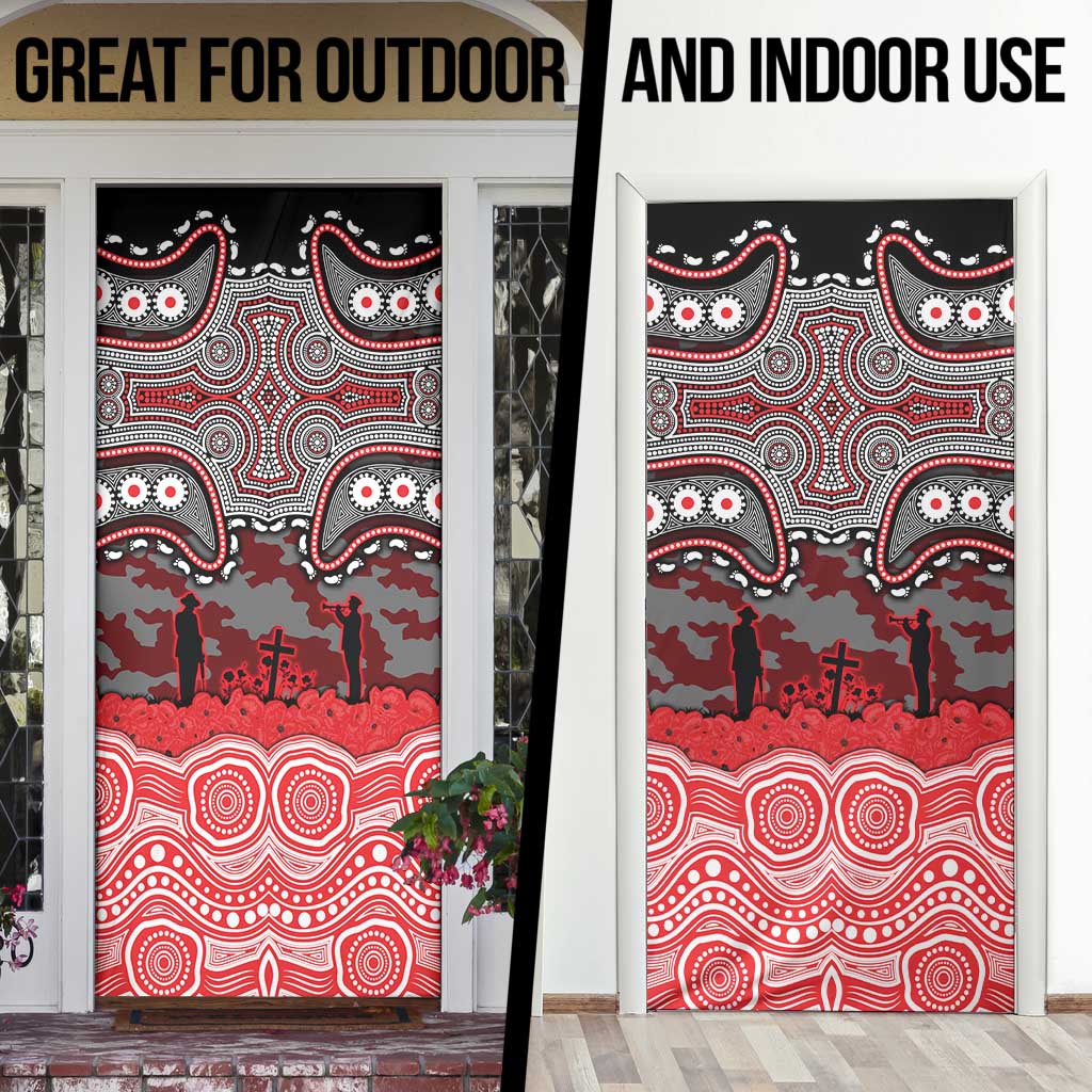 ANZAC Day Dolphins Door Cover Military Memorial Aboriginal Indigenous Art