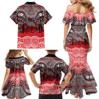 ANZAC Day Dolphins Family Matching Mermaid Dress and Hawaiian Shirt Military Memorial Aboriginal Indigenous Art
